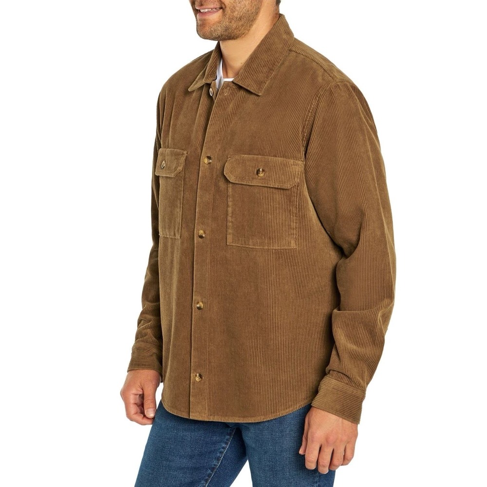 GAP Corduroy Shirt Jacket Shacket XXL Brown Tobacco 100% Cotton Workwear Utility